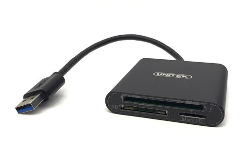 Y-9313 USB 3.0 3-in-1 CF/SD/micro SD Card Reader